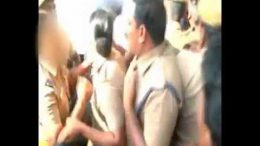 Caught on Camera: Policeman Gropes Woman Cop During Anti-NEET Protest