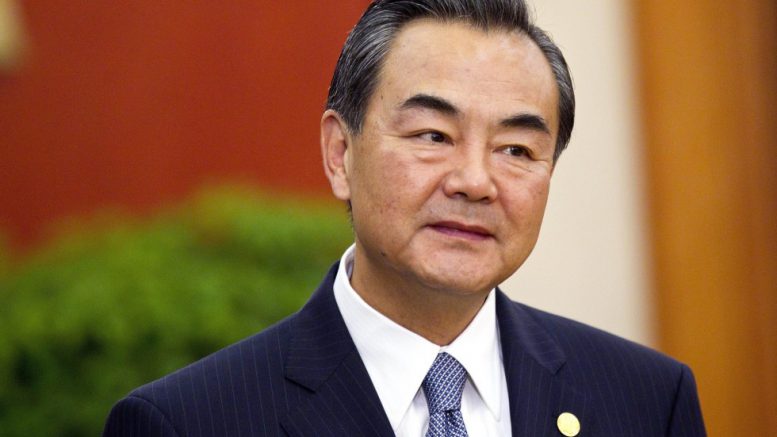 China Foreign Minister Wang Yi