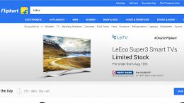 leeco super3 tv flash sale-flipkart