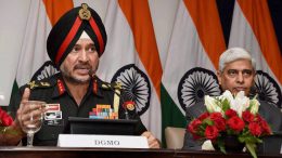 New Delhi: Director General Military Operations (DGMO), Ranbir Singh salutes after the Press Conferences along  with External Affairs Spokesperson Vikas Swarup,  in New Delhi on Thursday. India conducted Surgical strikes across the Line of Control in Kashmir on Wednesday night. PTI Photo by Shirish Shete (PTI9_29_2016_000022B) *** Local Caption ***