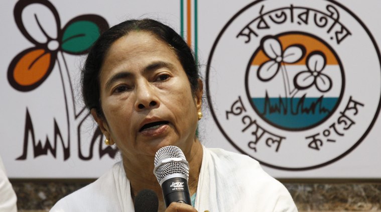 All India Trinamool Congress candidate Mamata Banerjee speaks during a press conference in Kolkata, India, Thursday, May 19, 2016. India's ruling Hindu nationalist has made dramatic gains in elections in the eastern state of Assam but trails in four other states that went to polls earlier this month. In West Bengal, Tamil Nadu and Kerala states local parties dominated the scene. The Congress party was in the lead in the state of Pondicherry. (AP Photo/ Bikas Das)