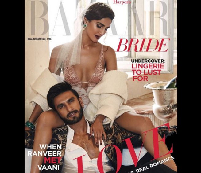 Ranveer Singh Vani Kapoor steamy photoshoot for magazinecover