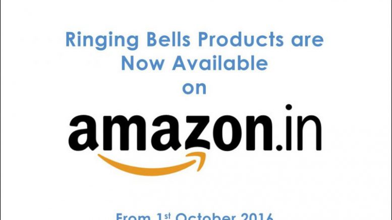 ringing-bells-to-start-selling-its-products-via-amazon-india-from-1st-october