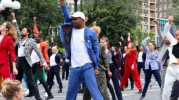 Watch Hillary Clinton Pantsuit flashmob dance