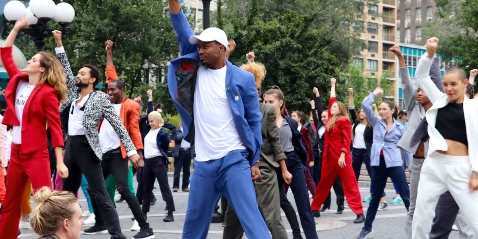 Watch Hillary Clinton Pantsuit flashmob dance