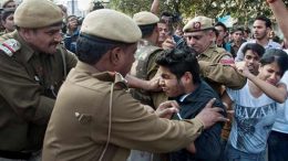 Ramjas College protest Clashes between ABVP, DU students, cops crack down