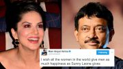 Sunny Leone reacts to Ram Gopal Varma’s tweet