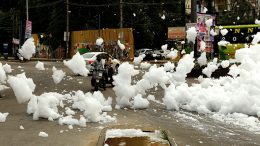 Varthur Lake: After heavy rain, chemical 'snowfall' in Bengaluru