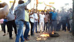 Members of the Youth Congress vandalise IT office