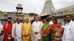 Vice President-elect Venkaiah Naidu offers prayers at Tirumala, thanks people for their support