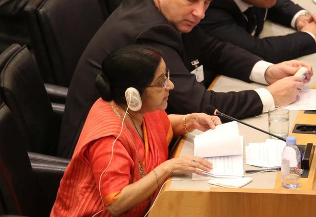 Sushma Swaraj : India ready to work above and beyond Paris climate deal